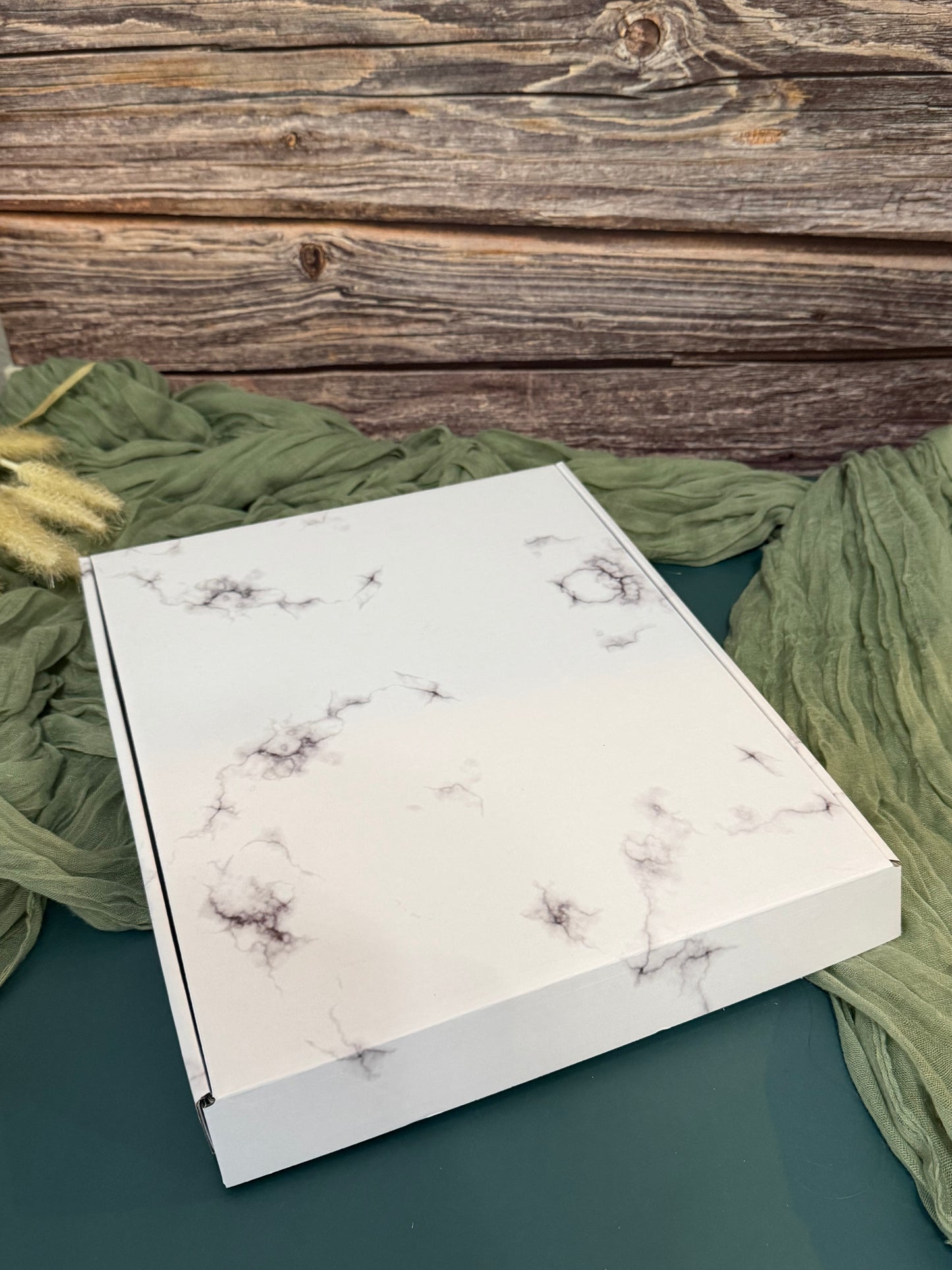 Personalized Marble & Acacia Wood Picture Frame | Laser Engraved 5x7 Custom Photo Frame | Joya Creations