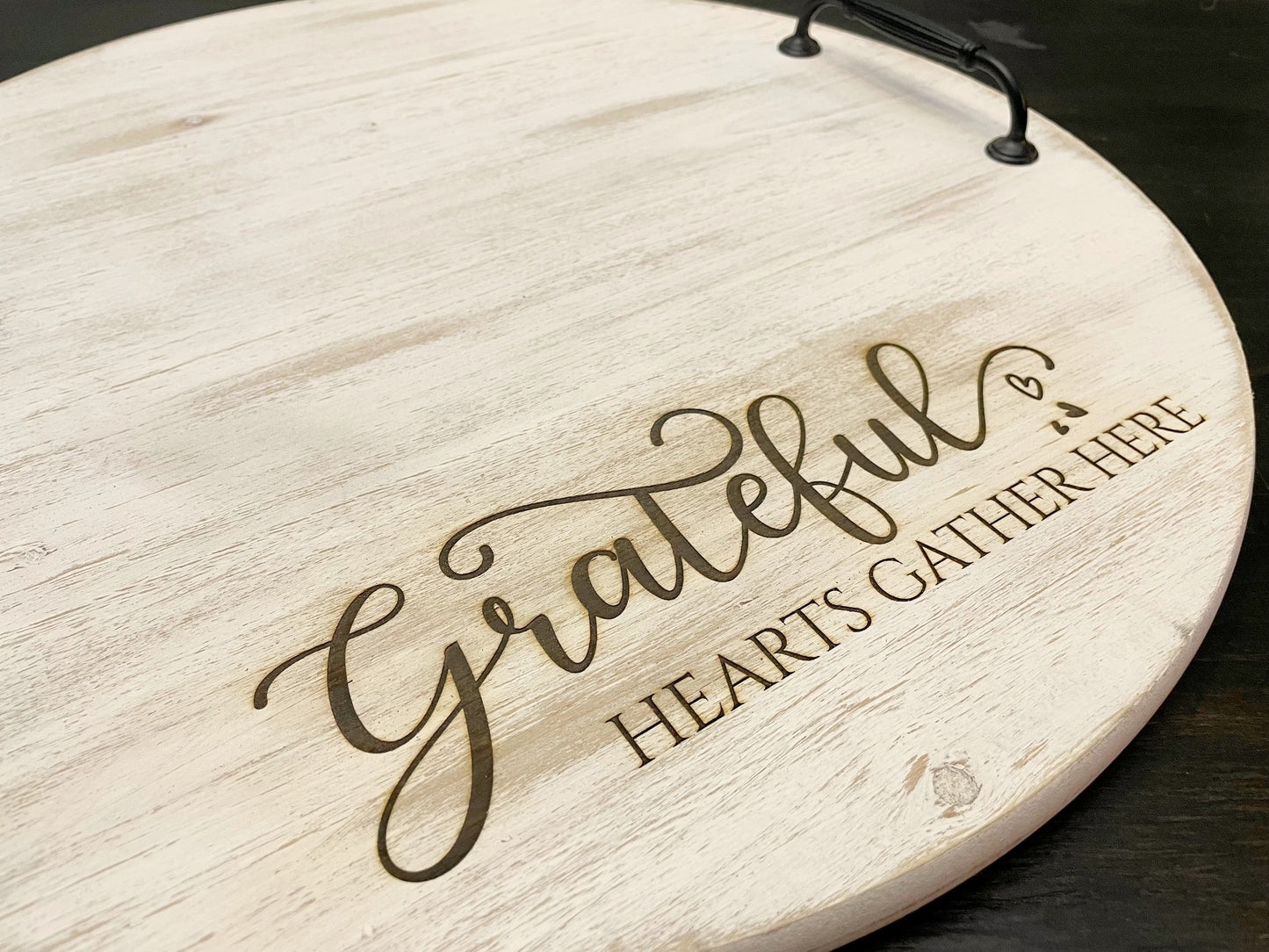 Large Wooden Tray with Handles 20x20 | Joya Creations