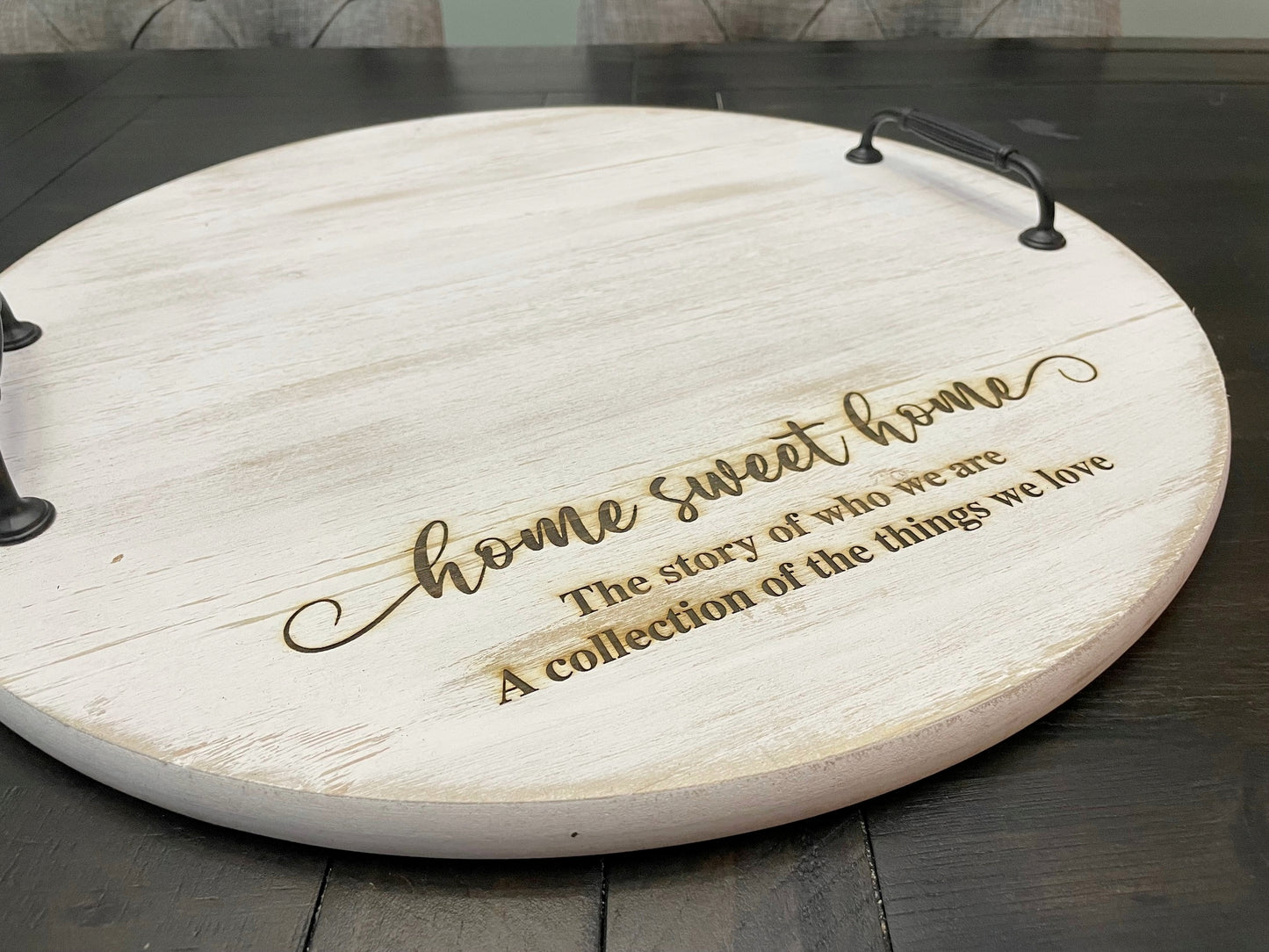 Large Wooden Tray with Handles 20x20 | Joya Creations