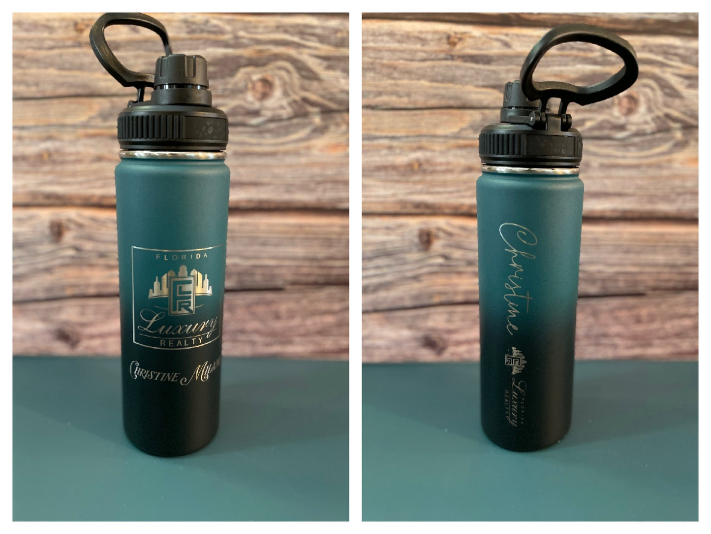 Laser Engraved Water Bottle with YOUR COMPANY LOGO  | Joya Creations