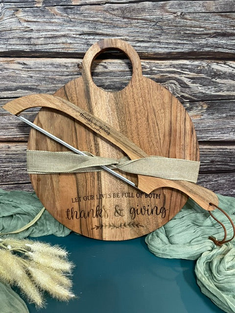 Anne Special Order 4 sets Bread Board and Bread Knife Set | Joya Creations