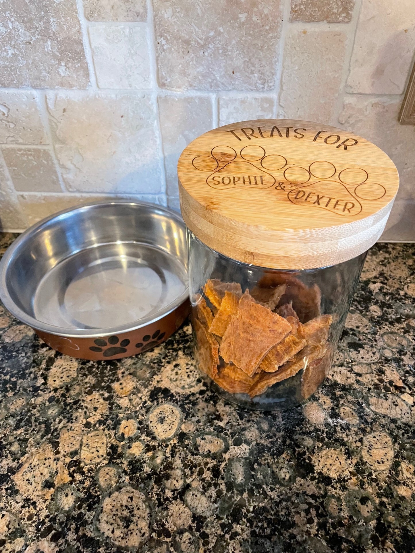 Custom Pet Treat Jar - Personalized with Pet Name | Joya Creations