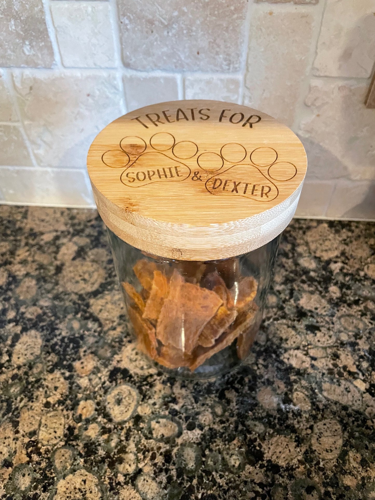 Custom Pet Treat Jar - Personalized with Pet Name | Joya Creations