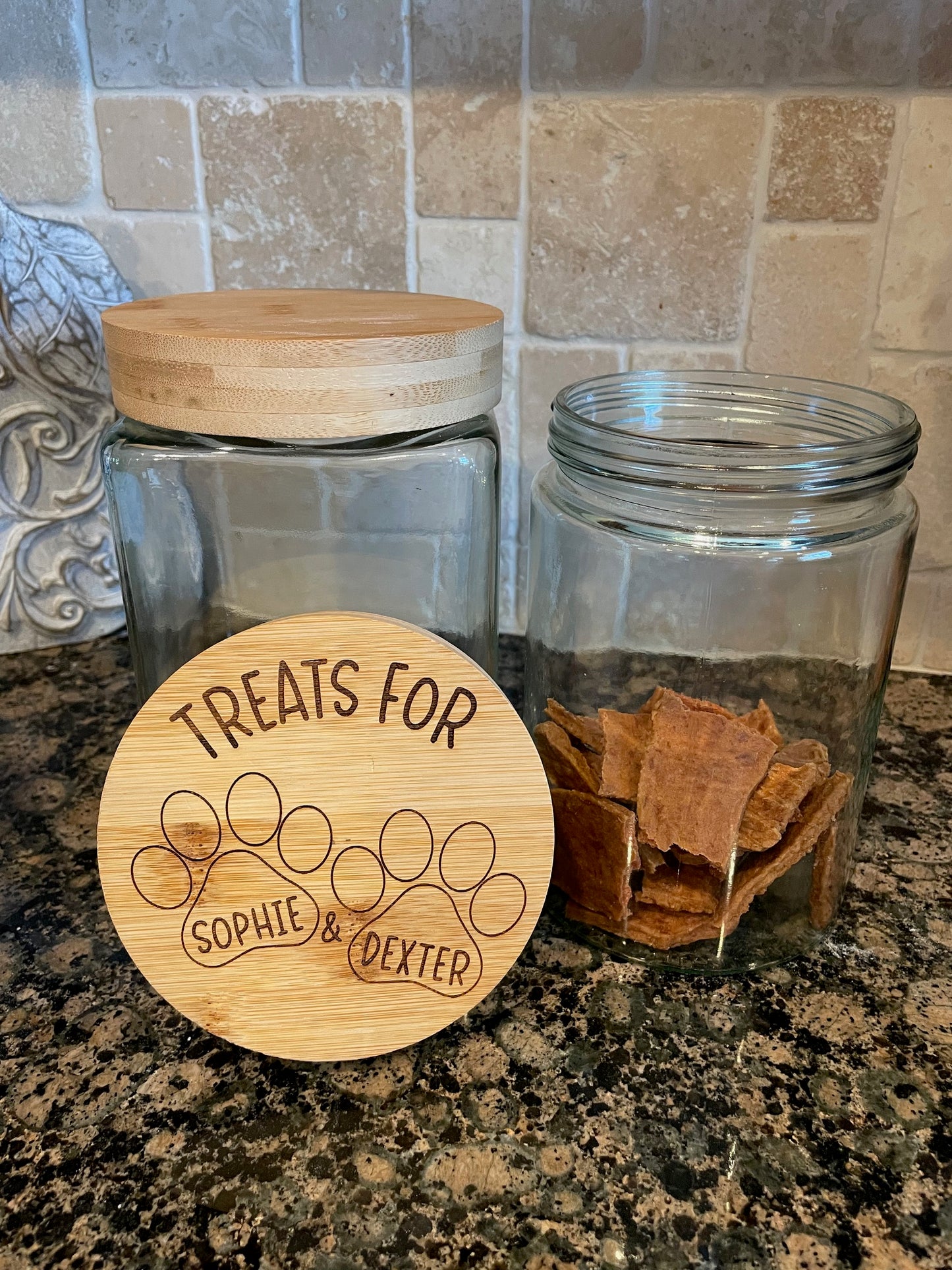 Custom Pet Treat Jar - Personalized with Pet Name | Joya Creations