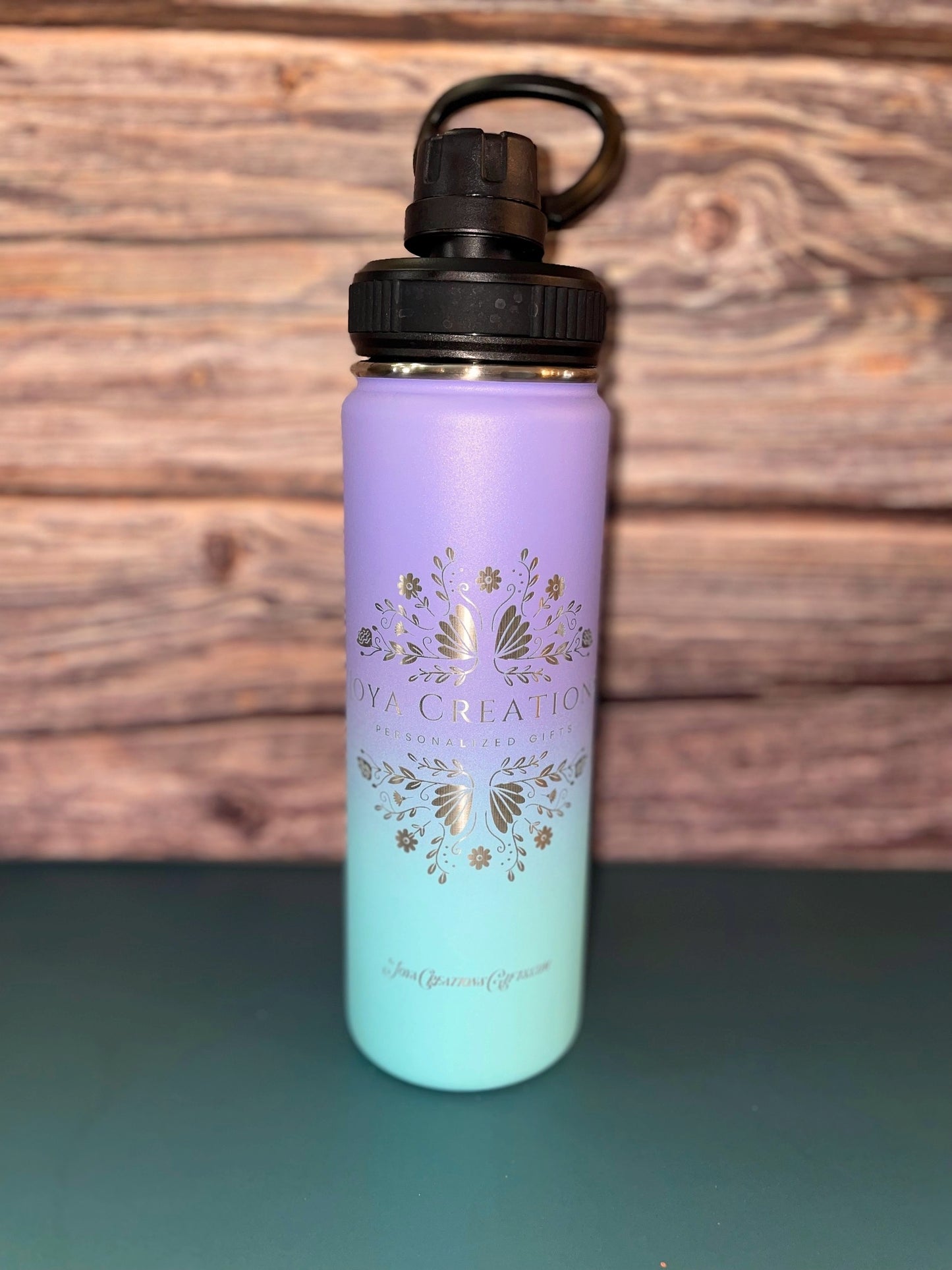 Laser Engraved Water Bottle with YOUR LOGO  | Joya Creations