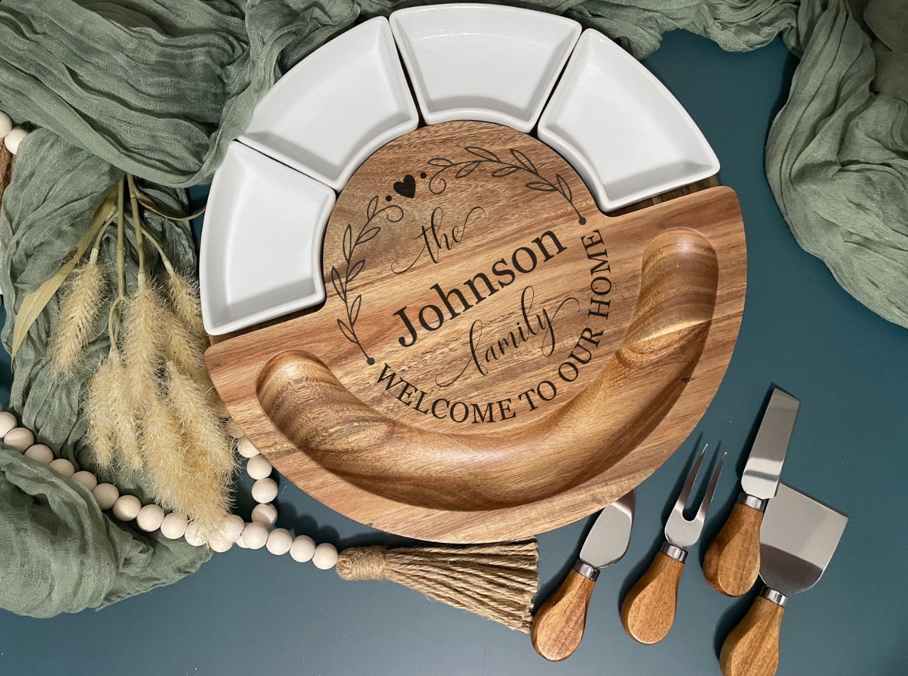 Personalized Charcuterie Cheese Board and Platter Set | Joya Creations